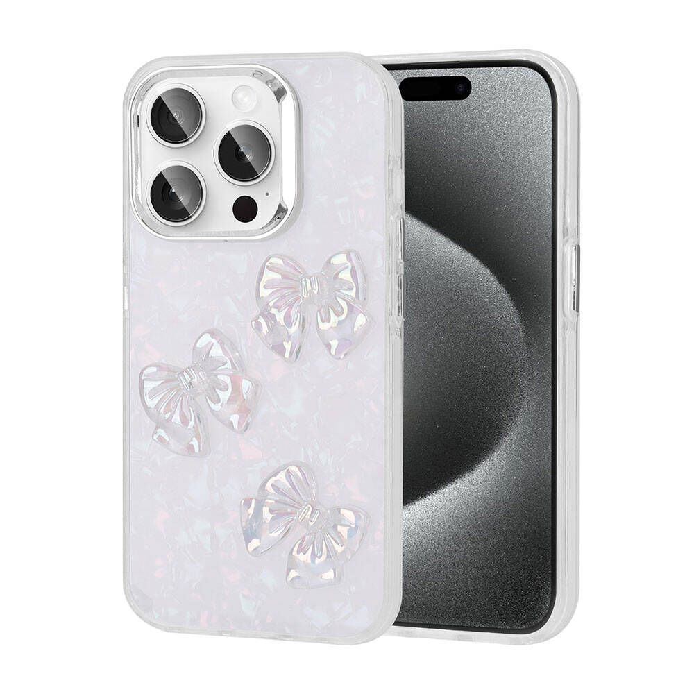 Apple iPhone 15 Pro Max Kılıf Kabartma Figürlü Parlak Zore Eralli Silikon Kapak Kalp