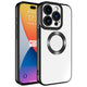 Apple iPhone 15 Pro Max Kılıf Kamera Korumalı Logo Gösteren Zore Omega Kapak Siyah