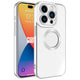 Apple iPhone 15 Pro Max Kılıf Kamera Korumalı Logo Gösteren Zore Omega Kapak Gümüş