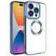 Apple iPhone 15 Pro Max Kılıf Kamera Korumalı Logo Gösteren Zore Omega Kapak Sierra Mavi