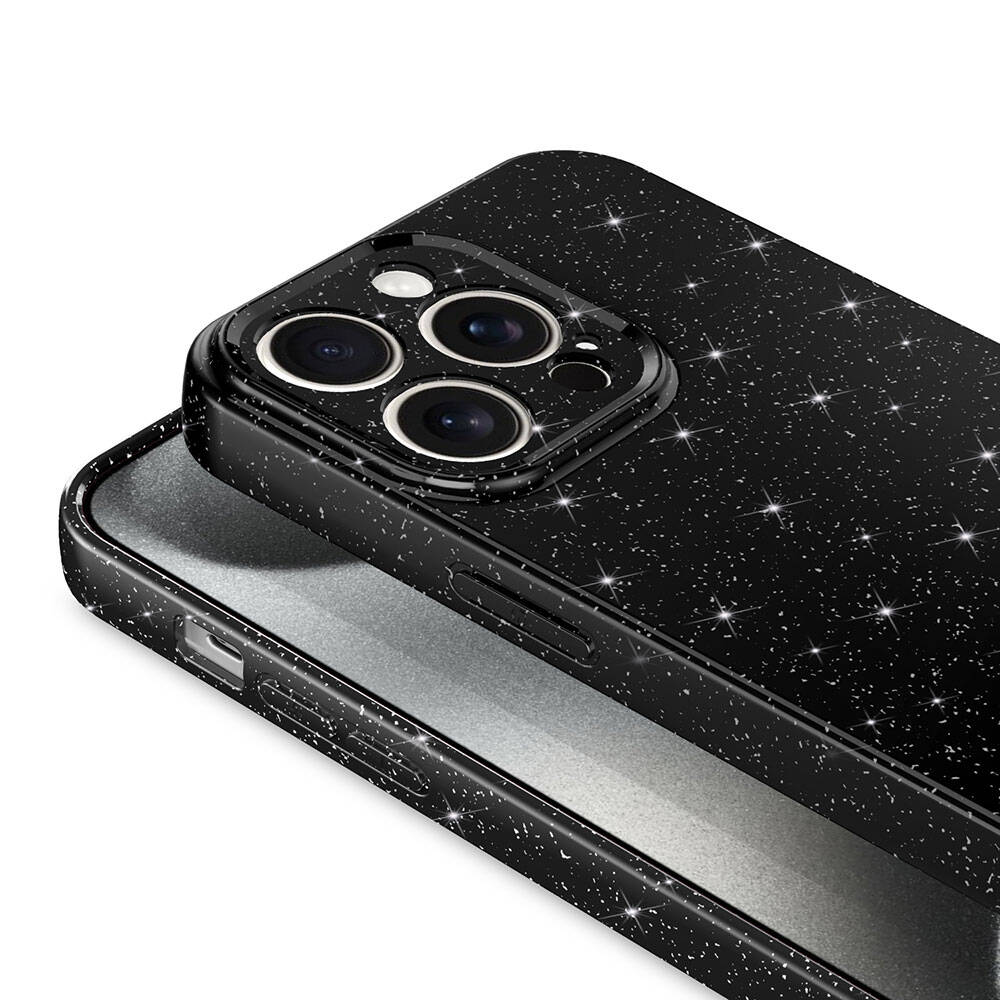 Apple iPhone 15 Pro Max Kılıf Kamera Korumalı Simli Lüks Zore Koton Kapak Turuncu