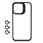 Apple iPhone 15 Pro Max Kılıf Kamera Lens Korumalı Standlı Zore Klon Lensli Kapak Siyah