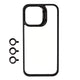 Apple iPhone 15 Pro Max Kılıf Kamera Lens Korumalı Standlı Zore Klon Lensli Kapak Siyah