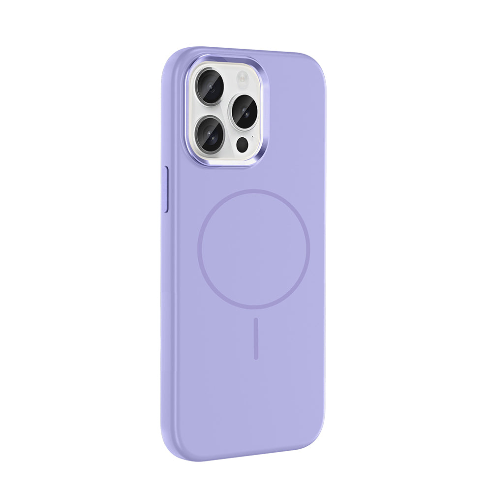 Apple iPhone 15 Pro Max Kılıf M-Safe Şarj Özellikli Metal Kamera Çerçeveli Zore Edi Silikon Kapak Siyah
