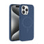 Apple iPhone 15 Pro Max Kılıf M-Safe Şarj Özellikli Metal Kamera Çerçeveli Zore Edi Silikon Kapak Lacivert