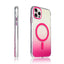 Apple iPhone 15 Pro Max Kılıf M-safe Şarj Özellikli Transparan Renk Geçişli Zore Toros Kapak Rose Pembe