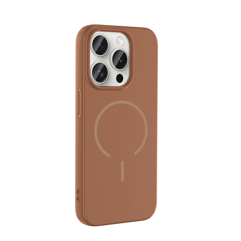 Apple iPhone 15 Pro Max Kılıf M-safe Şarj Özellikli Zore Meta Kapak Lacivert