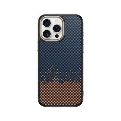 Apple iPhone 15 Pro Max Kılıf M-safe Şarj Özellikli Karbon Fiber Görünümlü Zore Antina Kapak Siyah-Gri