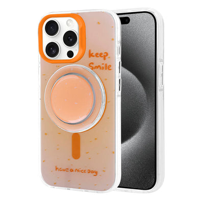 Apple iPhone 15 Pro Max Kılıf M-safe Şarj Özellikli Tak-Çıkar Pop Soketli Zore Tiktok Kapak Siyah