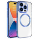 Apple iPhone 15 Pro Max Kılıf M-safe Wireless Şarj Özellikli Zore Setro Silikon Midnight