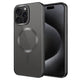 Apple iPhone 15 Pro Max Kılıf Mat Tasarımlı M-safe Wireless Şarj Özellikli Zore Mat Setro Kapak Siyah