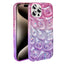 Apple iPhone 15 Pro Max Kılıf Simli 3D Desenli Zore Hacar Kapak Pembe-Mor