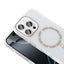 Apple iPhone 15 Pro Max Kılıf Taşlı Tasarım M-safe Şarj Özellikli Zore Koment Silikon Kapak Gold