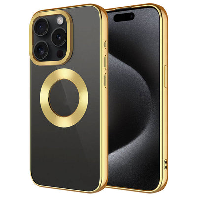 Apple iPhone 15 Pro Max Kılıf Tek Kamera Çerçeveli Logo Gösteren Zore Omega Kapak Siyah