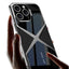 Apple iPhone 15 Pro Max Kılıf Ultra İnce Kamera Korumalı PC + Deri Arka Yüzey Zore X-Pro Kapak Titanyum-Gri