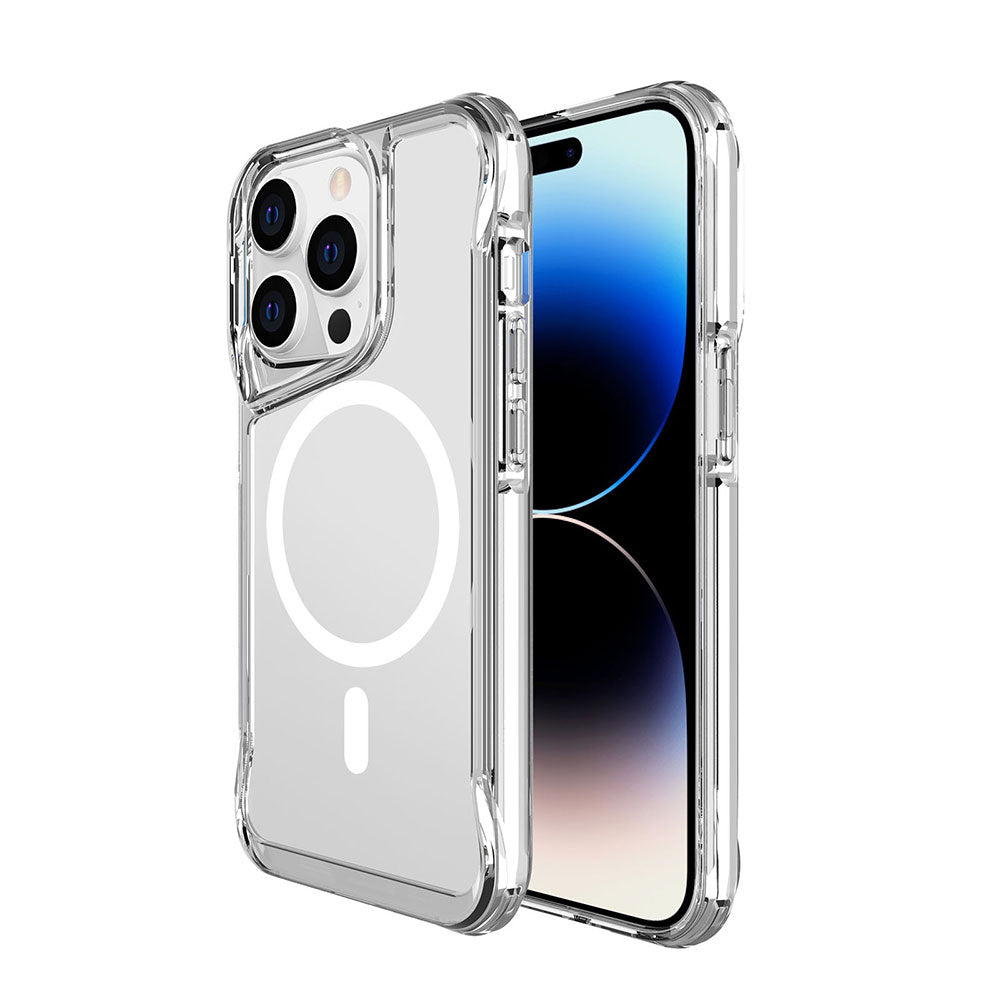 Apple iPhone 15 Pro Max Kılıf Zore M-safe Şarj Özellikli T-Max M-safe Kapak Renksiz