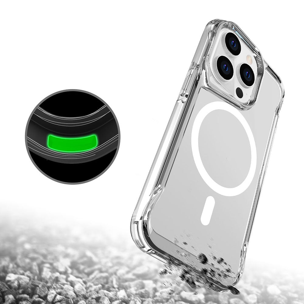 Apple iPhone 15 Pro Max Kılıf Zore M-safe Şarj Özellikli T-Max M-safe Kapak Renksiz