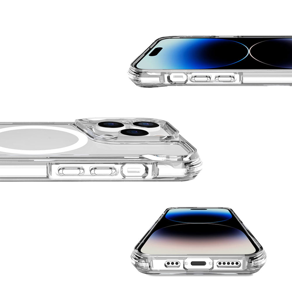 Apple iPhone 15 Pro Max Kılıf Zore M-safe Şarj Özellikli T-Max M-safe Kapak Renksiz