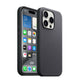 Apple iPhone 15 Pro Max Kılıf Zore M-safe Şarj Özellikli Mikro Fiber Optimal Kapak Siyah