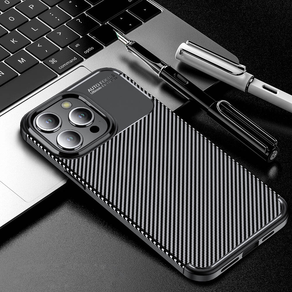 Apple iPhone 15 Pro Max Kılıf Zore Negro Silikon Kapak Siyah