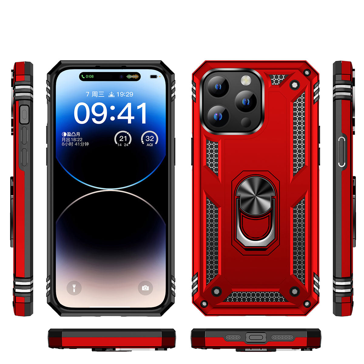 Apple iPhone 15 Pro Max Kılıf Zore Vega Kapak Kırmızı