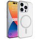 Apple iPhone 15 Pro Max Kılıf Zore Wireless Şarj Özellikli Pixel M-safe Kapak Koyu Gri