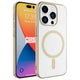 Apple iPhone 15 Pro Max Kılıf Zore Wireless Şarj Özellikli Pixel M-safe Kapak Gold