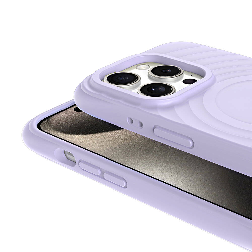 Apple iPhone 15 Pro Max M-safe Şarj Özellikli Airbagli Mat Görünümlü Zore Hepi Kapak Gri