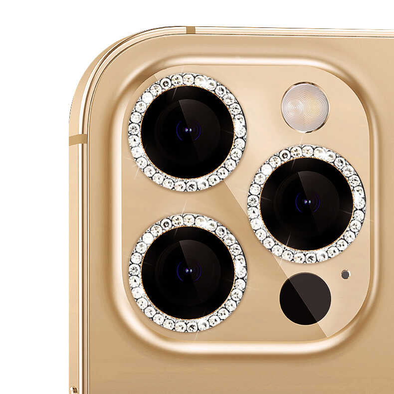 Apple iPhone 15 Pro Max Zore CL-06 Kamera Lens Koruyucu Gümüş