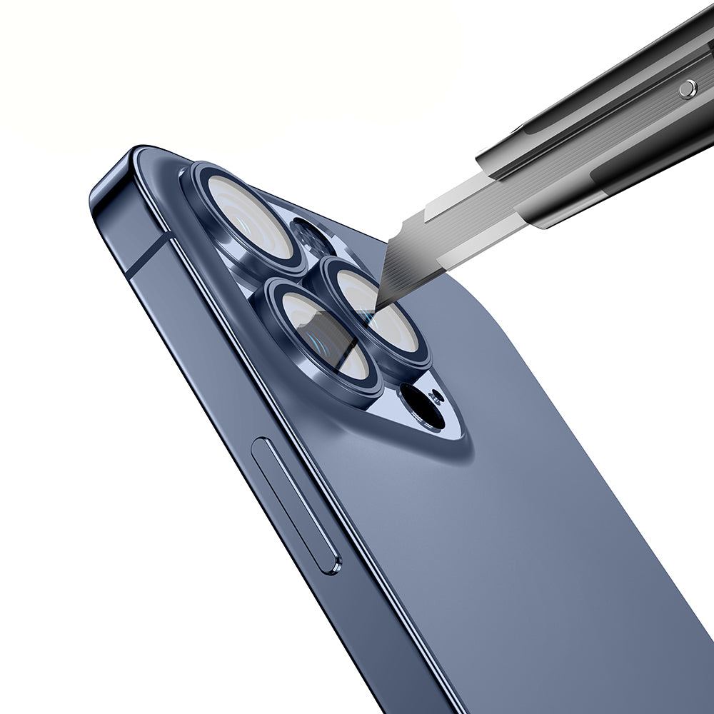 Apple iPhone 15 Pro Max Zore Mikro Kamera Lens Koruyucu Midnight Blue
