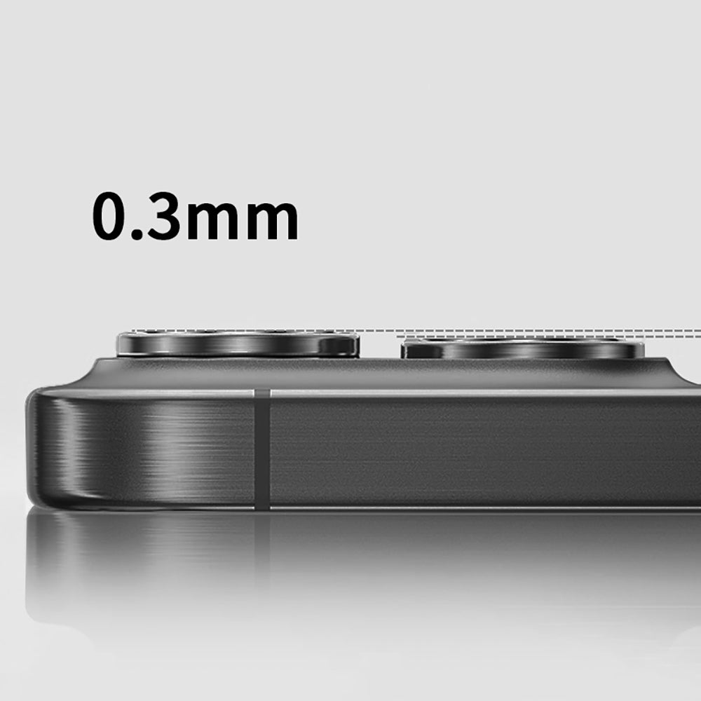 Apple iPhone 15 Pro Max Zore Mikro Kamera Lens Koruyucu Koyu Gri