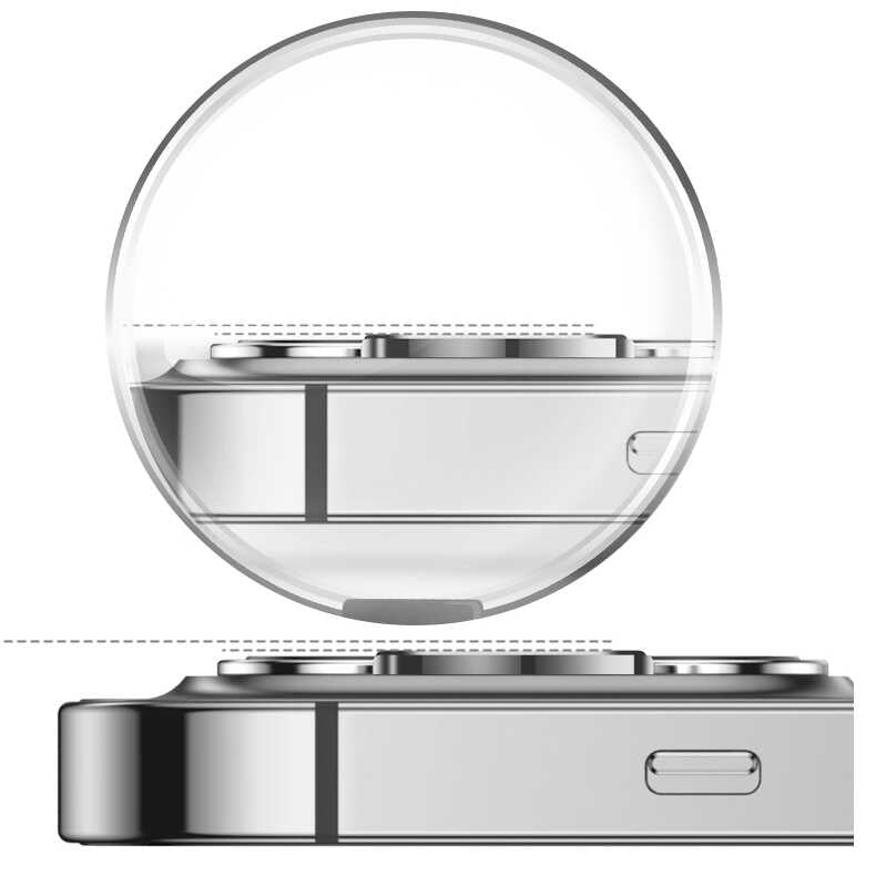Apple iPhone 15 Pro Zore CL-07 Kamera Lens Koruyucu Koyu Gri