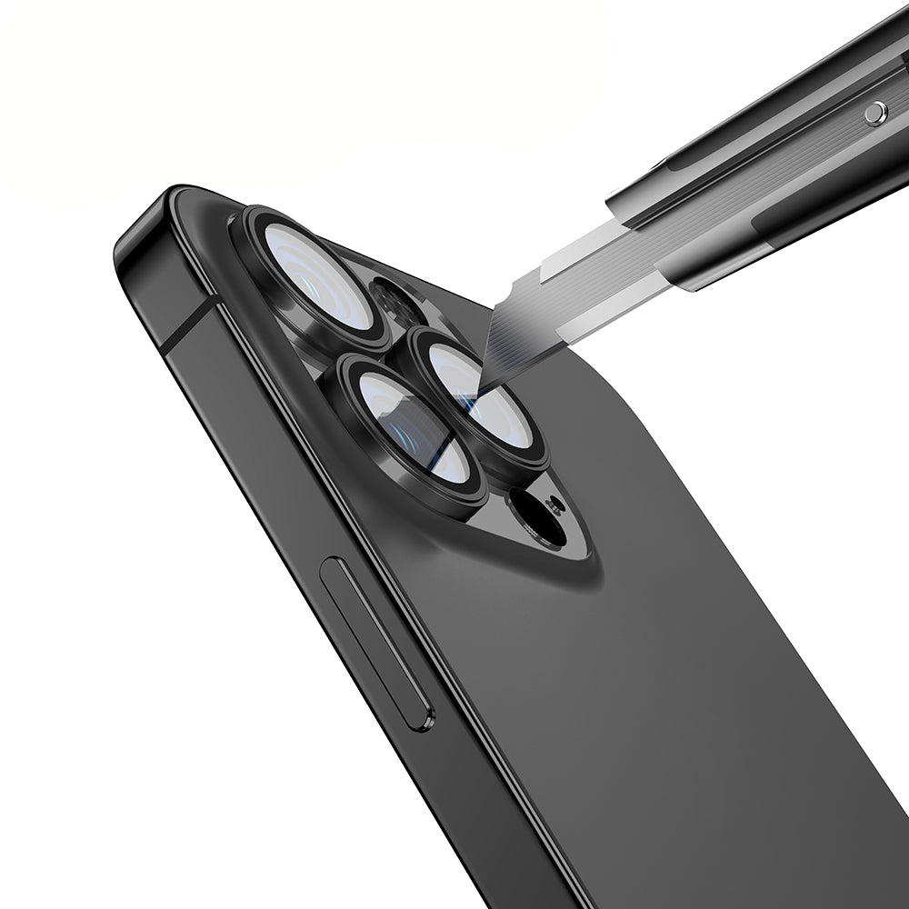 Apple iPhone 15 Pro Zore Mikro Kamera Lens Koruyucu Koyu Gri