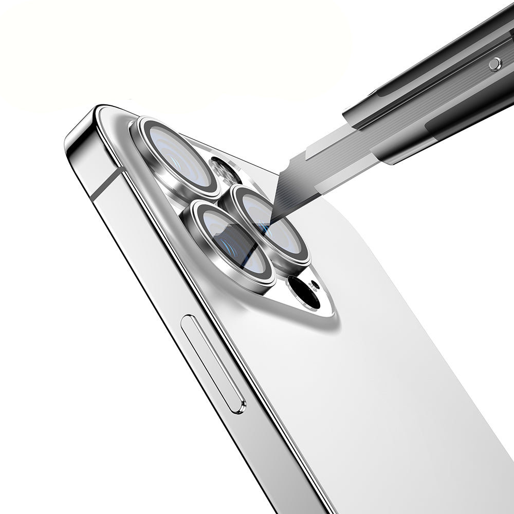 Apple iPhone 15 Pro Zore Mikro Kamera Lens Koruyucu Koyu Gri