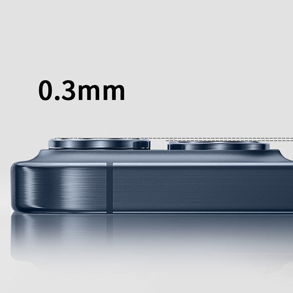 Apple iPhone 15 Pro Zore Mikro Kamera Lens Koruyucu Gümüş
