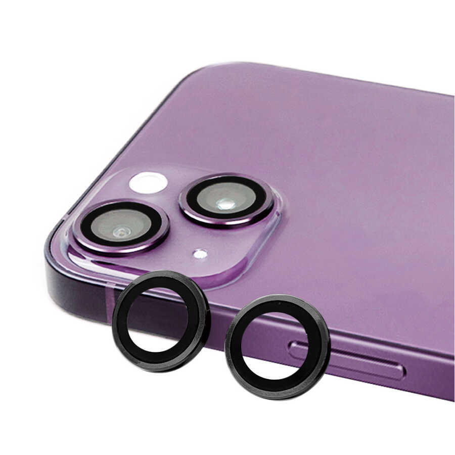Apple iPhone 15 Zore CL-07 Kamera Lens Koruyucu Siyah