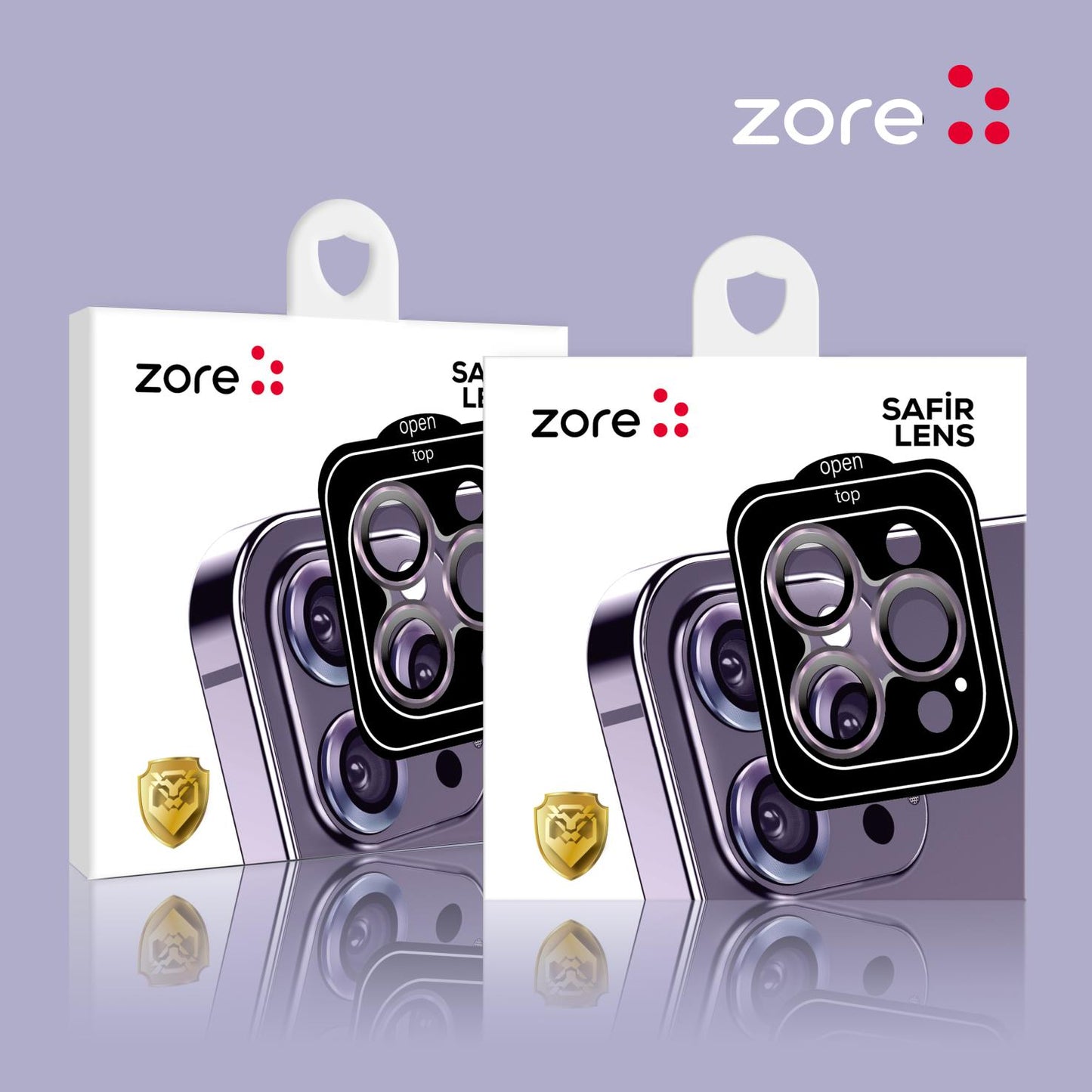 Apple iPhone 15 Zore CL-11 Safir Parmak İzi Bırakmayan Anti-Reflective Kamera Lens Koruyucu Siyah