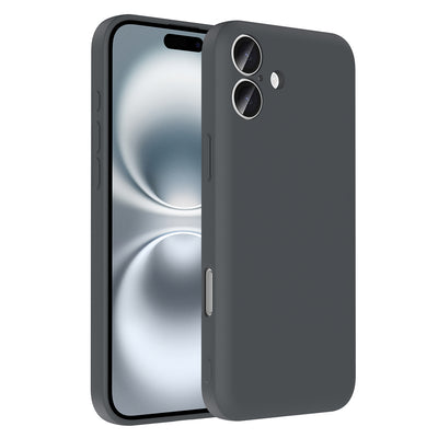 Apple iPhone 16 Kılıf Kamera Korumalı Kartlık Hazneli Zore Vitra Kapak Gri