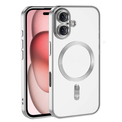 Apple iPhone 16 Kılıf Kamera Korumalı M-safe Wireless Şarj Özellikli Zore Demre Kapak Yeşil
