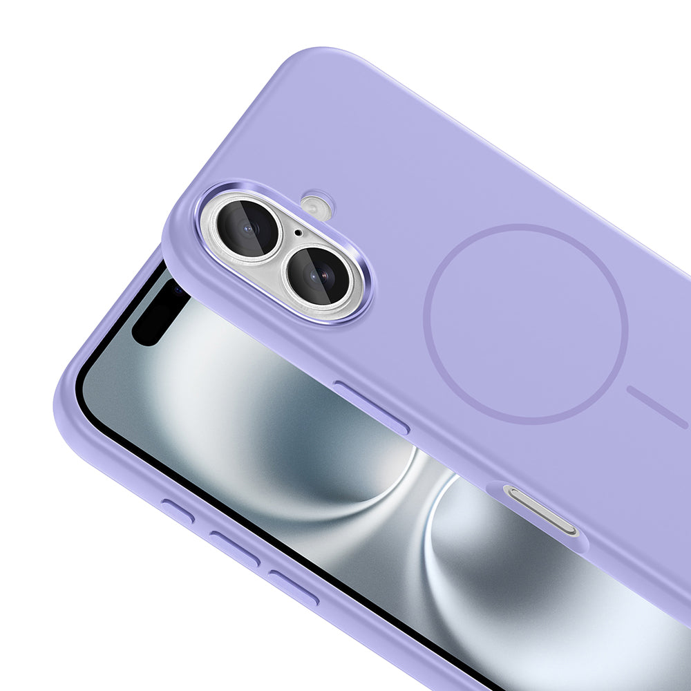 Apple iPhone 16 Kılıf M-Safe Şarj Özellikli Metal Kamera Çerçeveli Zore Edi Silikon Kapak Siyah