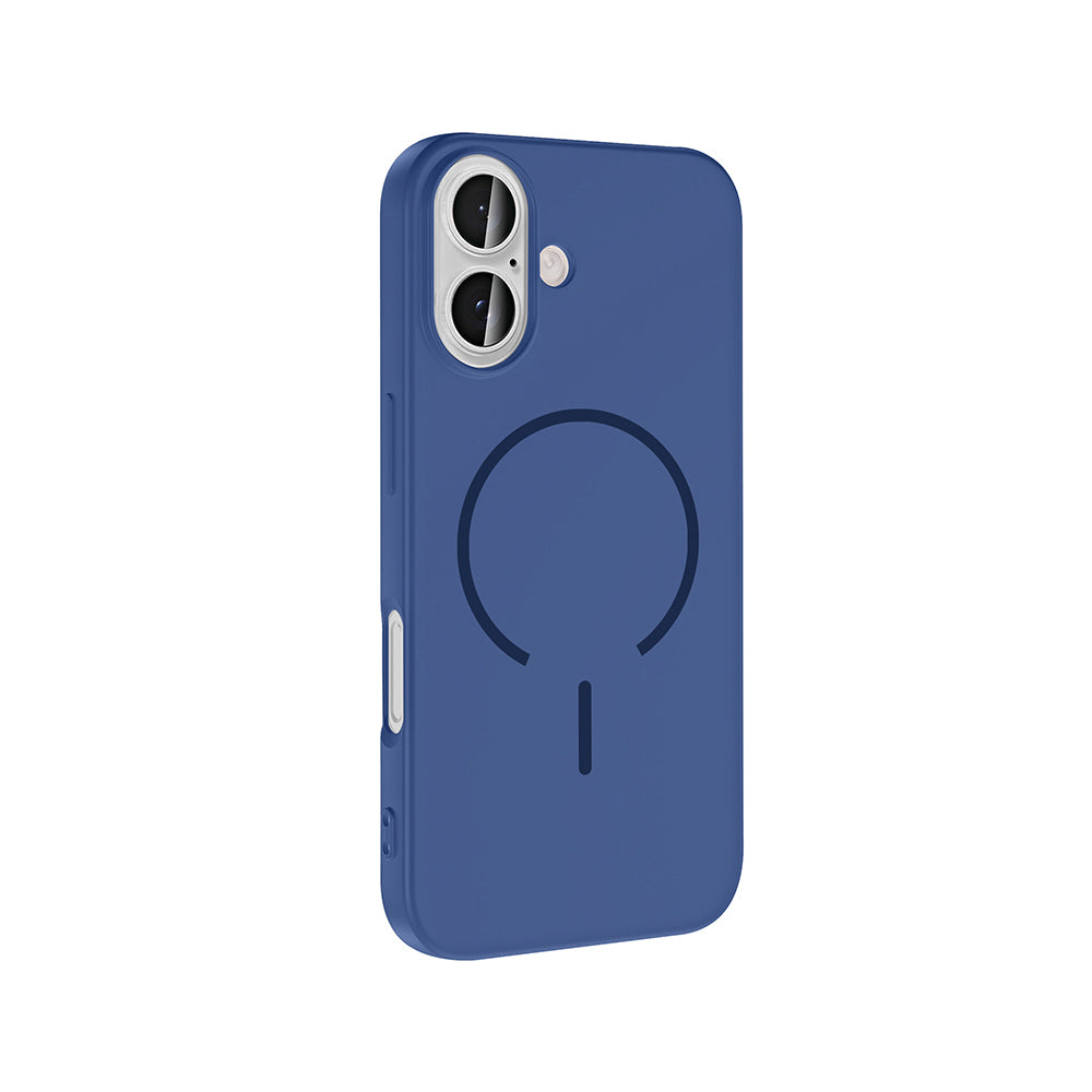 Apple iPhone 16 Kılıf M-safe Şarj Özellikli Zore Meta Kapak Kahverengi