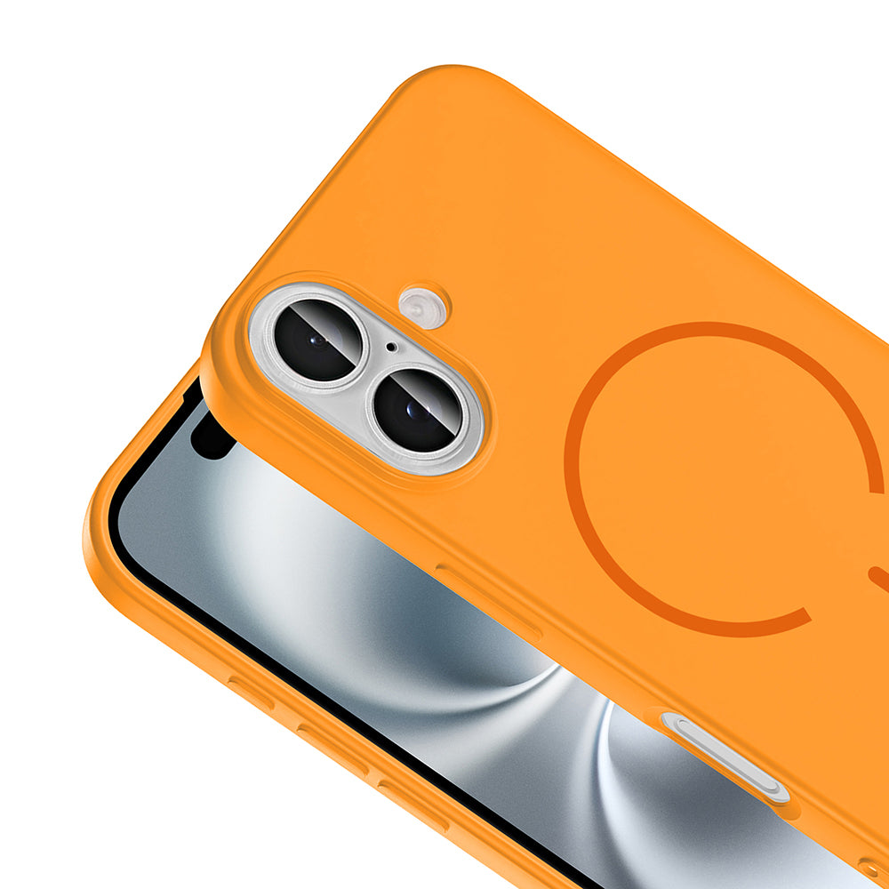 Apple iPhone 16 Kılıf M-safe Şarj Özellikli Zore Meta Kapak Lacivert