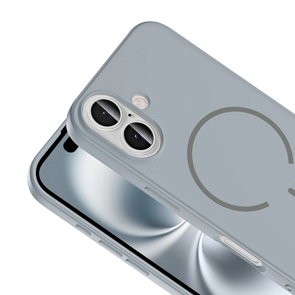Apple iPhone 16 Kılıf M-safe Şarj Özellikli Zore Meta Kapak Siyah