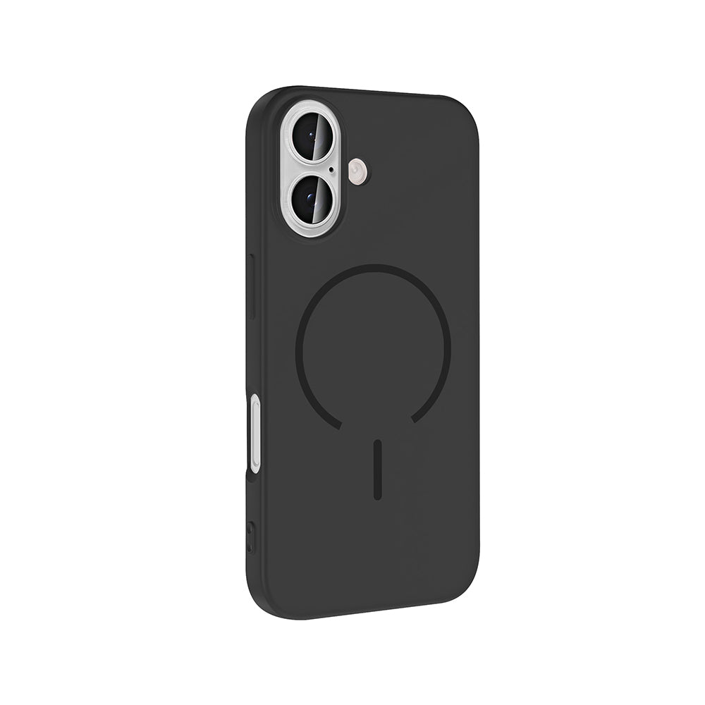 Apple iPhone 16 Kılıf M-safe Şarj Özellikli Zore Meta Kapak Kahverengi