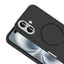 Apple iPhone 16 Kılıf M-safe Şarj Özellikli Zore Meta Kapak Kahverengi