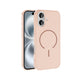 Apple iPhone 16 Kılıf M-safe Şarj Özellikli Zore Meta Kapak Rose Pembe