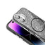 Apple iPhone 16 Kılıf M-safe Şarj Özellikli Parlayan Simli Zore Okso Kapak Pembe