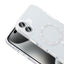 Apple iPhone 16 Kılıf Taşlı Tasarım M-safe Şarj Özellikli Zore Koment Silikon Kapak Gümüş
