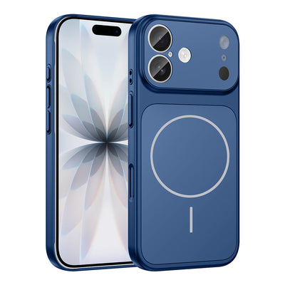 Apple iPhone 16 Kılıf Zore M-Safe Şarj Özellikli Kamera Korumalı Formen Kapak Turuncu