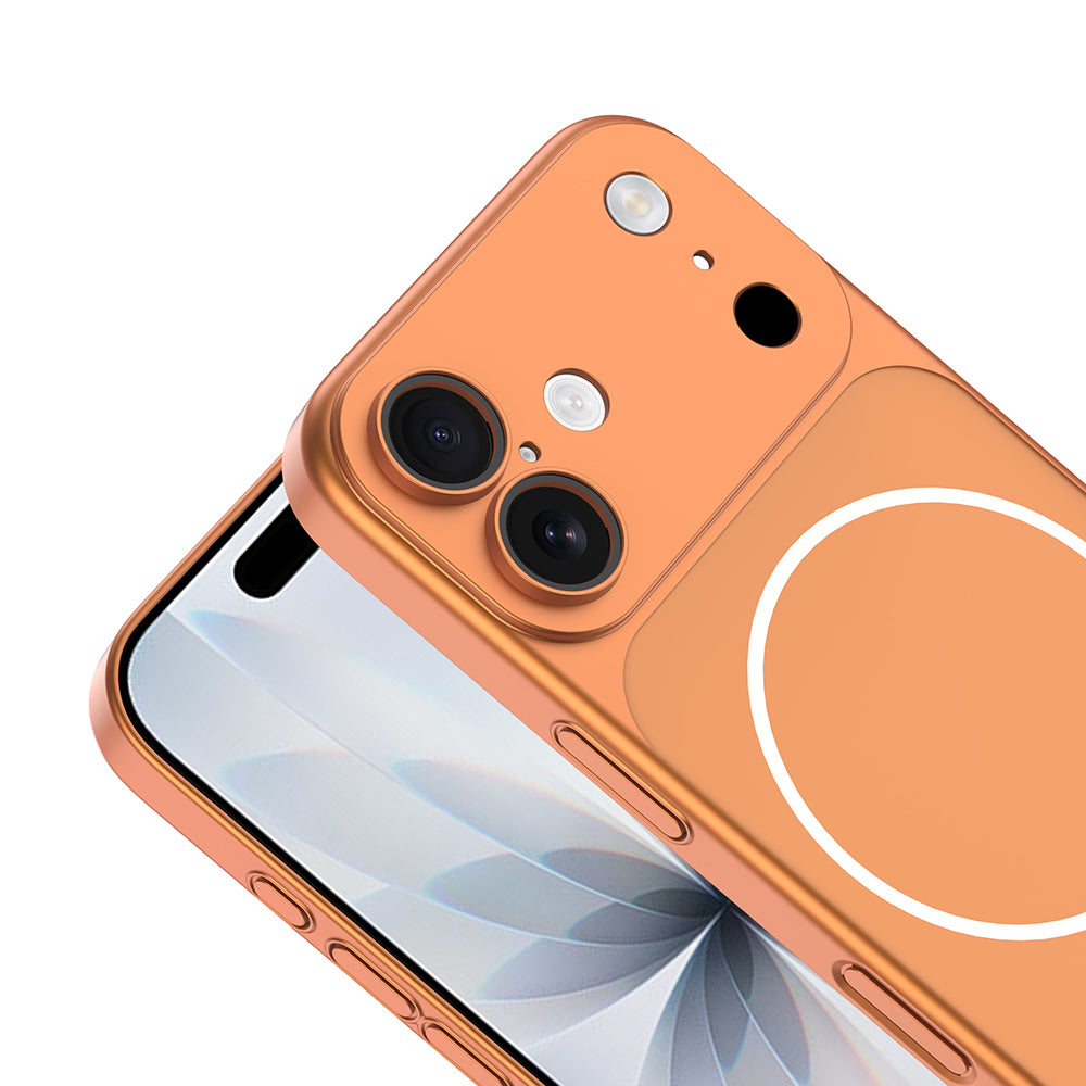 Apple iPhone 16 Kılıf Zore M-Safe Şarj Özellikli Kamera Korumalı Spark Kapak Mavi